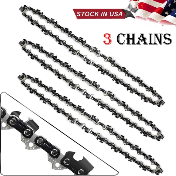 YUNMEIYI 3pk 8 Inch Chainsaw Chain 3/8" LP Pitch .050" Gauge - Walmart.com