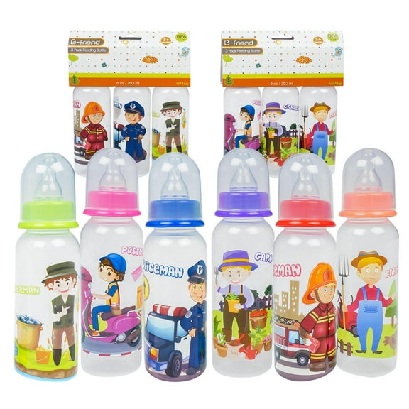 3 Pack 8oz Baby Bottle with Silicone