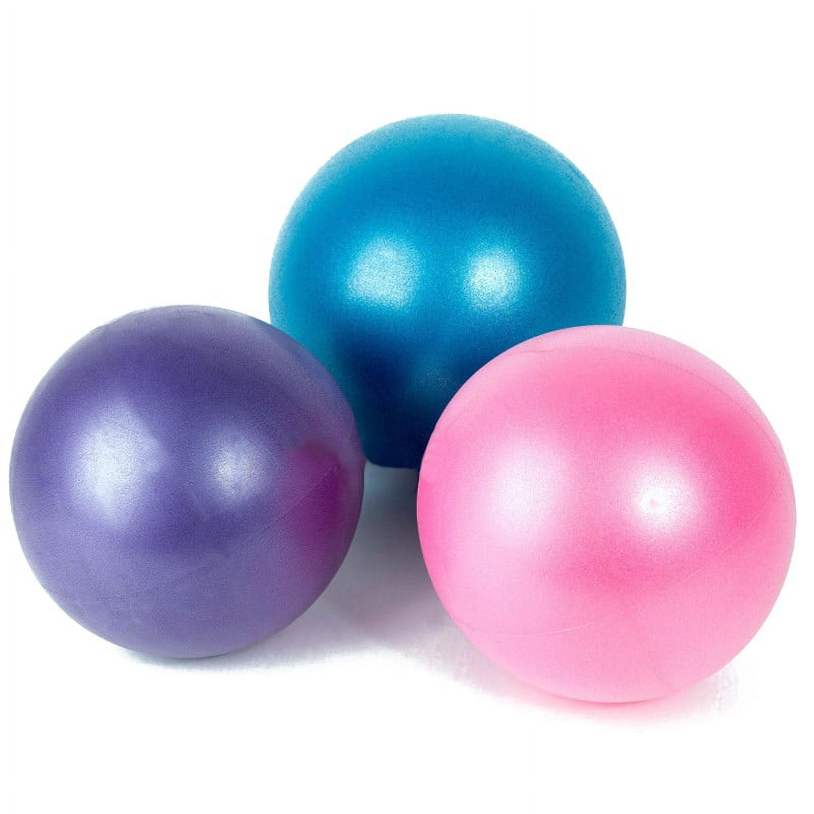 3 Pack 9.8 inch Exercise Ball Small Exercise Ball Mini Yoga Ball Pilates Ball with Needle Pump Core Ball Barre Workout Anti Burst for Stability Physical Therapy Fitness Walmart