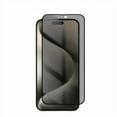 thumbnail image 1 of 3-Pack 9H Anti-Shock Privacy Tempered Glass Film Compatible with iPhone 16 Pro Max 15 Plus 14 13 12 Screen Protector Compatible with iPhone 15 Pro Max, 1 of 4