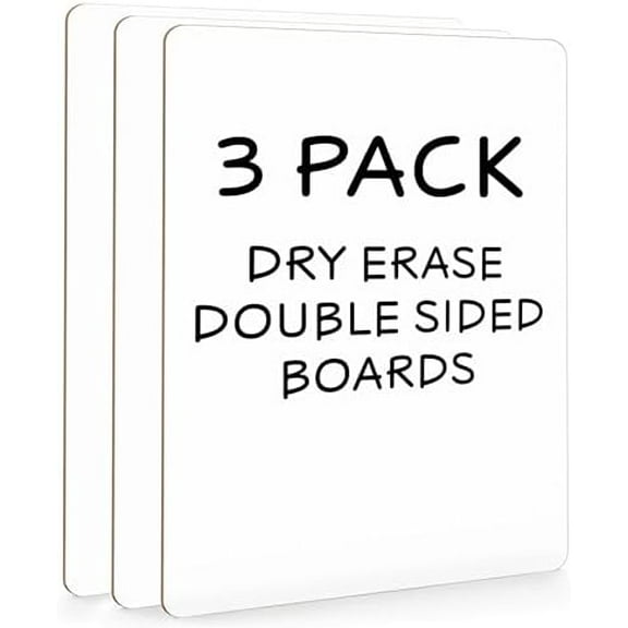 3 Pack 9x12 Inch Small Dry Erase Boards, Mini Whiteboards Handheld Lapboards for Students, Home, Office, and Kitchen Use Dry Erase Board$$Office
