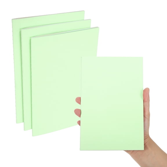3 Pack A5 Notebook, A5 Journal Mini Notebook Pocket Kraft Memo Notepads Wide Ruled Lined Sketchbook Small 8.3x5.5 Inch 30 Sheets for Men Women Office Supplies Travelers,Green