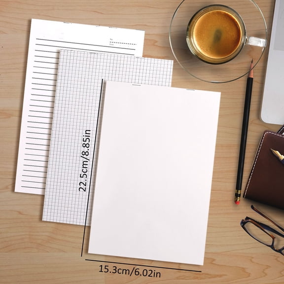 3 Pack A5 Top Staple-Bound Graph Notebooks Grid, 40 Sheets Squared Inner Pages Mini Memo Pad, Thick Cover Writing Tablets for Blueprint Coding