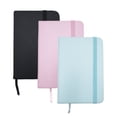 thumbnail image 1 of 3 Pack A7 Small Notebook, 3.2'' x 4.3'' Pocket Notebook Mini Notepads Hardcover, Small Journal Notebook (Black, Pink, Blue), 1 of 6