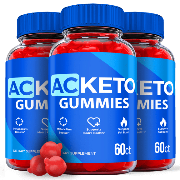 (3 Pack) AC Keto ACV Gummies - Supplement for Weight Loss - Energy & Focus Boosting Dietary Supplements for Weight Management & Metabolism - Fat Burn - 180 Gummies