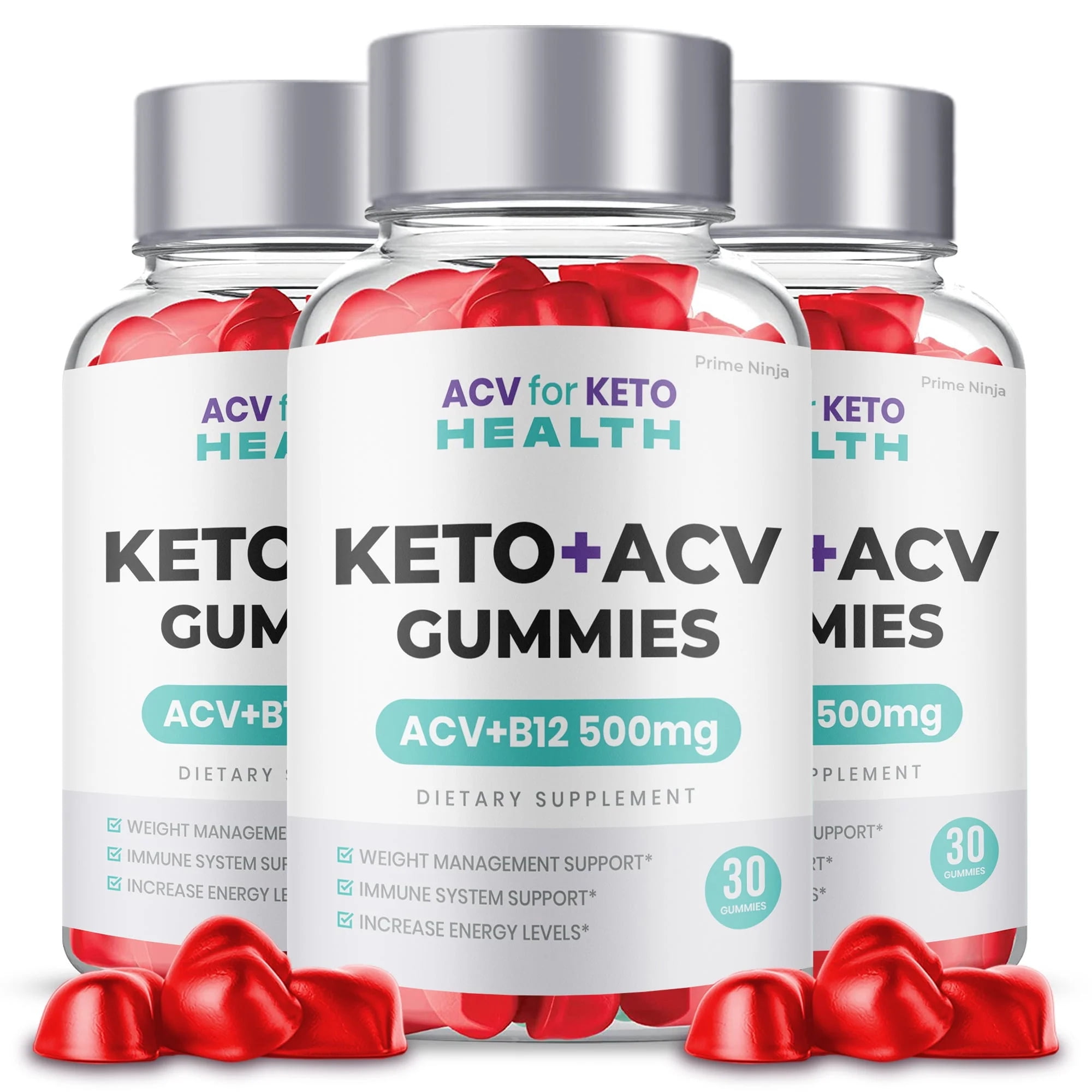 (3 Pack) ACV for Keto Health Gummies, Apple Cider Vinegar, Max Strength, 3 Month Supply Dietary Supplement, Made in USA