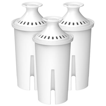 (3 Pack) AQUA CREST NSF Certified Pitcher Water Filter, Replacement for Water Filters, Pitchers, Dispensers, Classic OB03, Mavea® 107007, 35557, and More