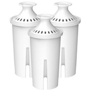 3 Pack AQUA CREST TÜV SÜD Certified Pitcher Water Filter, Replacement for Pitchers & Dispensers, Classic OB03, Mavea 107007, 35557