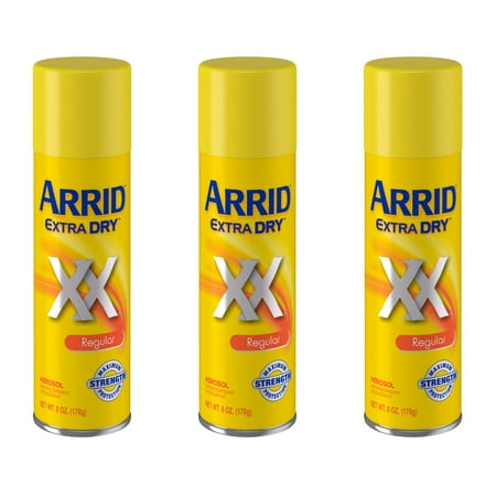 3 Pack - ARRID Extra Dry Anti-Perspirant Deodorant Spray Regular 6 oz Each