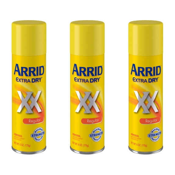 ARRID Extra Dry Anti-Perspirant Deodorant Spray Regular 3 pack 6 oz each