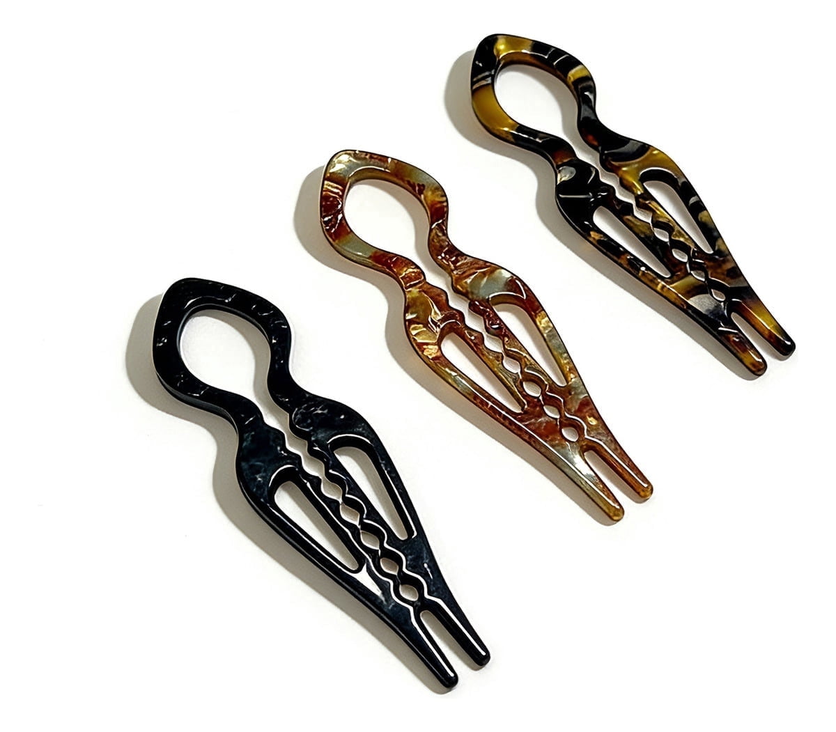 Metal Floret Hair Clips 2 Pack Hair Pins for Thick Hair Tortoiseshell Cocoa 2pcs Hair Barrettes Tortoise Shell Hair Barrette French Hair  main image 3