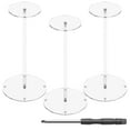 thumbnail image 1 of 3 Pack Acrylic Hat Stand Holder Kit Stable Easy to Install Baseball Hat Rack Stand Set Versatile Round Caps Acrylic Risers for Display, 1 of 10