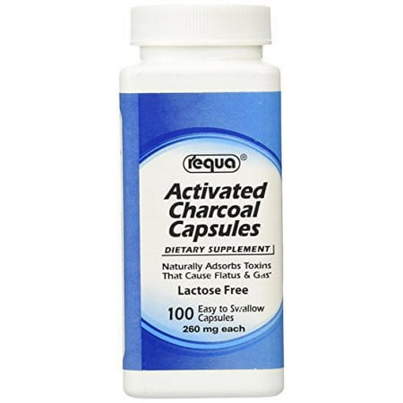 3 Pack - Activated Charcoal Capsules Requa 100 Capsules Each