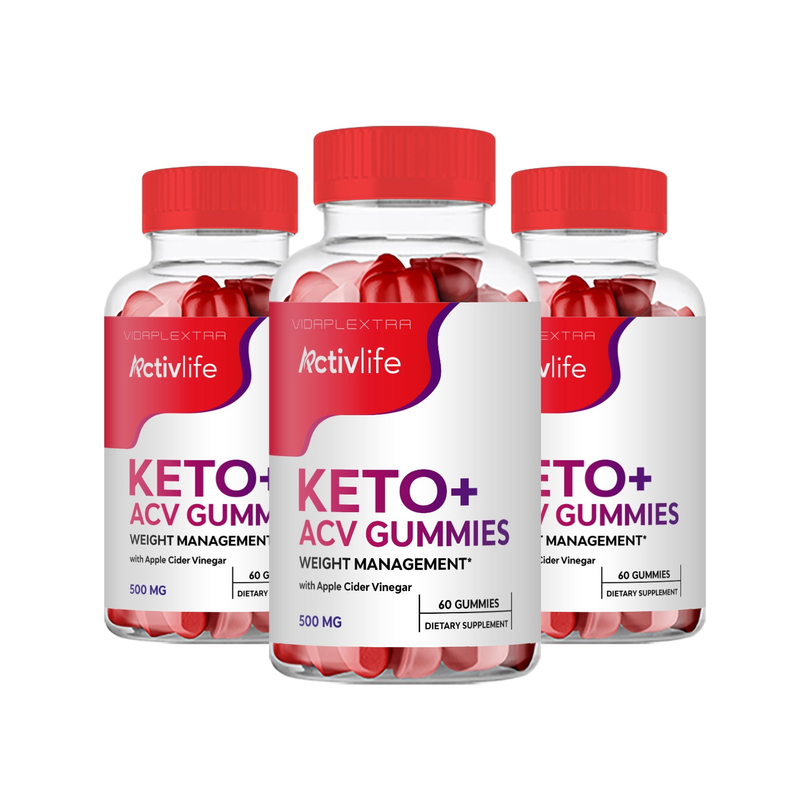 (3 Pack) Activlife Keto ACV Gummies - Activlife Keto Apple Cider ...