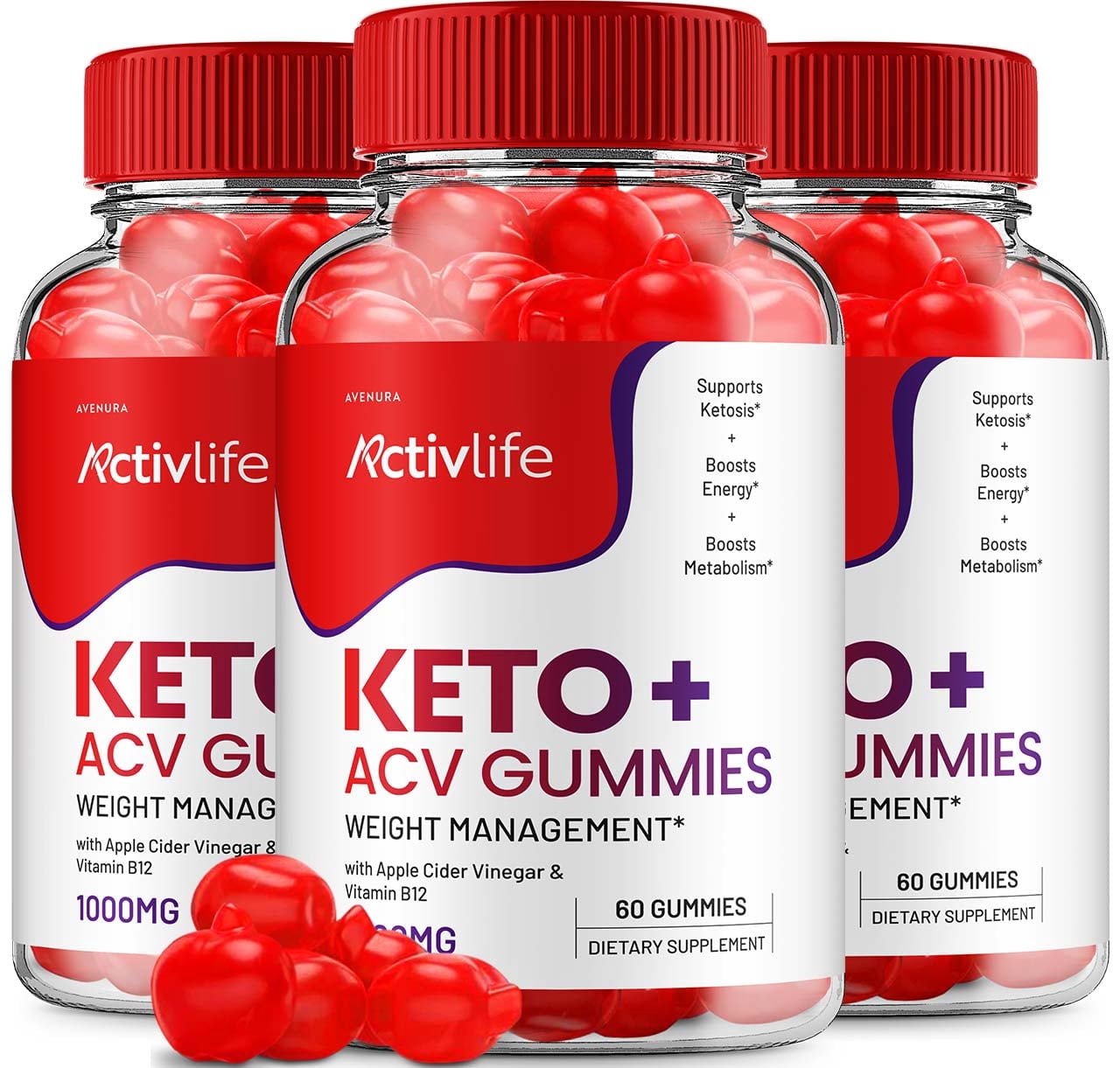 Activlife Keto ACV Gummies Advanced Formula, 3 Pack, 180 Gummies