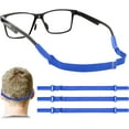 thumbnail image 1 of 3-Pack Adjustable Glasses Straps - No Tail Eyewear Retainer for Men Women Kids, Purple (7.5-13.5 Inch), 1 of 14