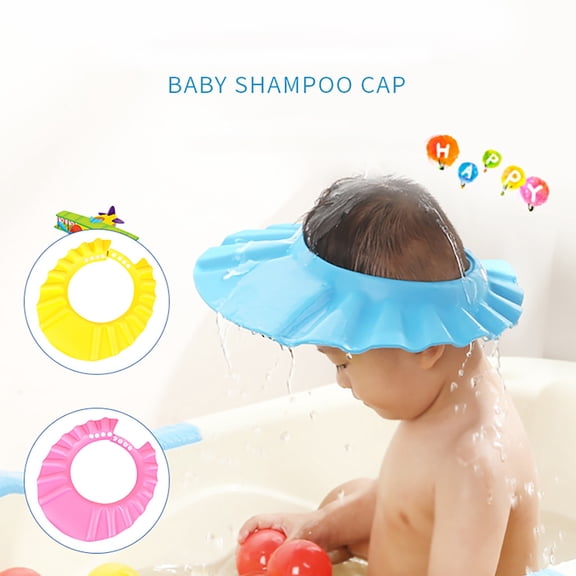3-Pack Adjustable Shower Cap, Waterproof Bathing Hat , Soft Reusable Hair Wash Protector