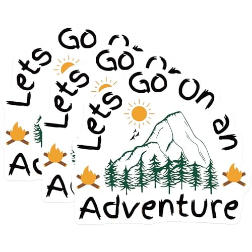 (3 Pack) Adventure Decals - Outdoor Stickers - Camping Laptop Decal - 3 ...