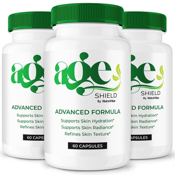 (3 Pack) Age Shield Capsules – Daily Skin Formula with a Clean, Natural Blend Inspired by AgeShield Routines | Supports Hydration, Texture & Radiant Glow from Within (180 Capsules)