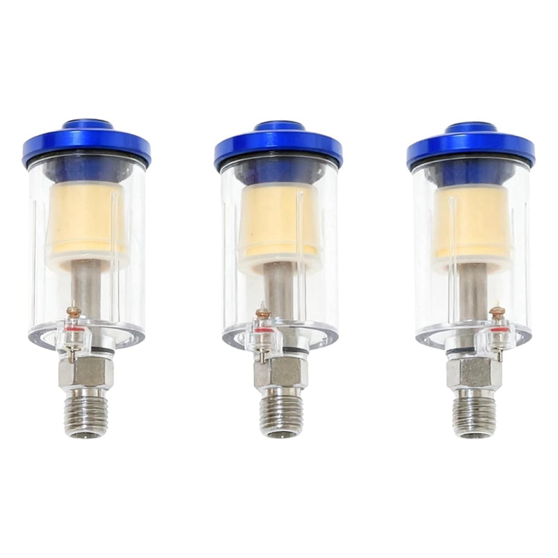3-Pack Air Compressor Water Separator Filter - 1/4" NPT, Oil Moisture ...