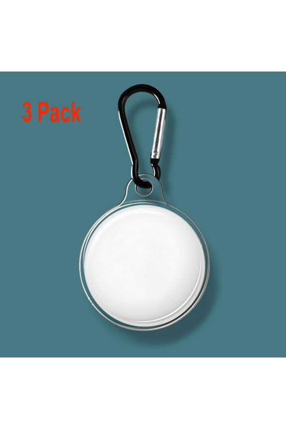 3 Pack AirTag Clear Silicone Case with Keychain, Dteck AirTags Tracker Keychain Sleeve TPU Protective Shell for Apple AirTag 2021, Transparent