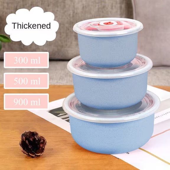 3-Pack Airtight Food Storage Containers - Versatile Food Preservation Bowls in Multiple Sizes