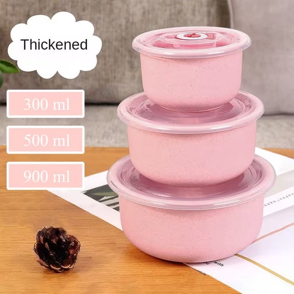 3-Pack Airtight Food Storage Containers - Versatile Food Preservation Bowls in Multiple Sizes