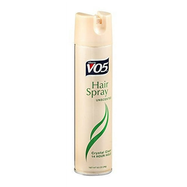 3 Pack Alberto VO5 Hair Spray Unscented Crystal Clear 14 Hour Hold 8.5 Oz Each