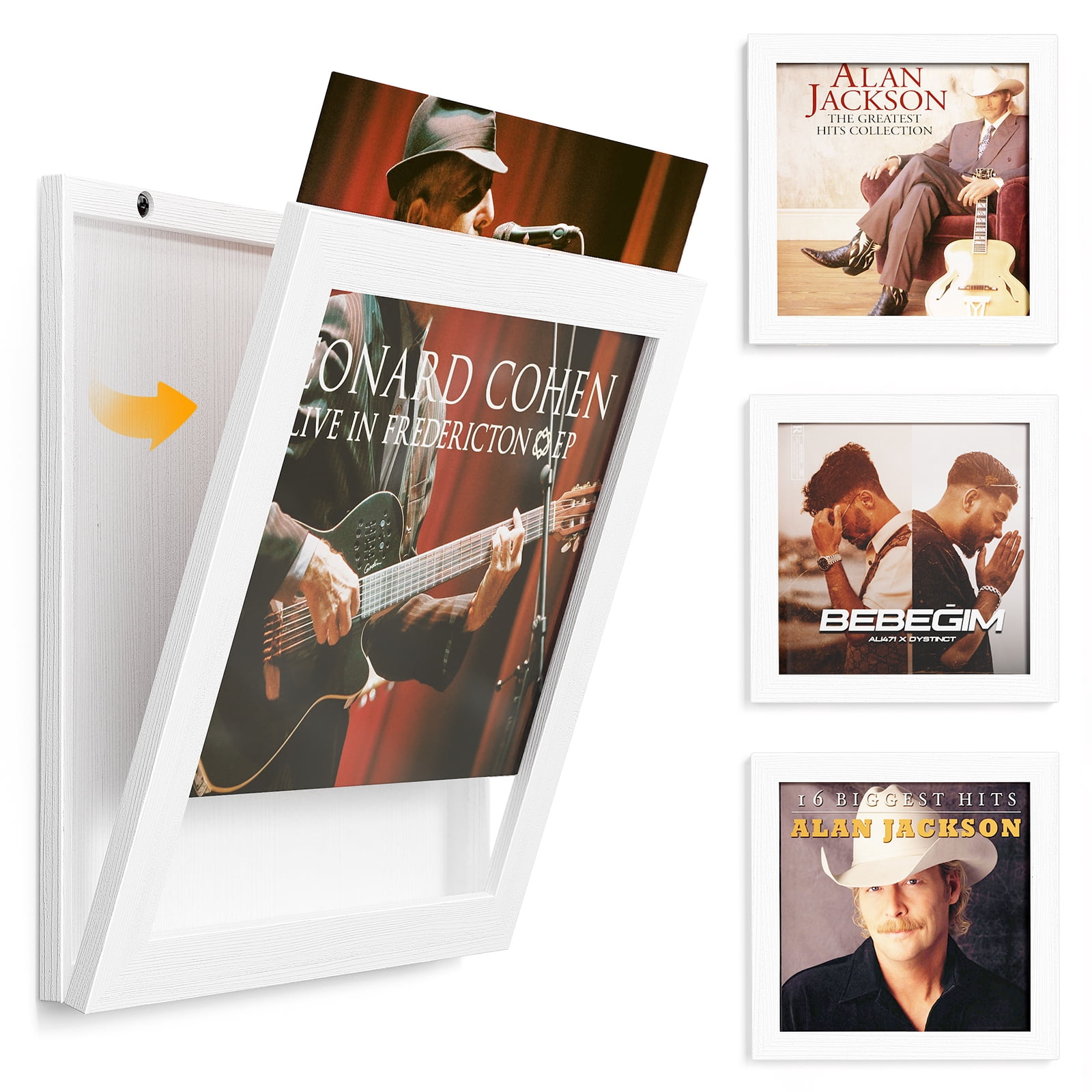 3-Pack Album Frames for Records Display, Vinyl Frame for 12x12 Inch LP ...