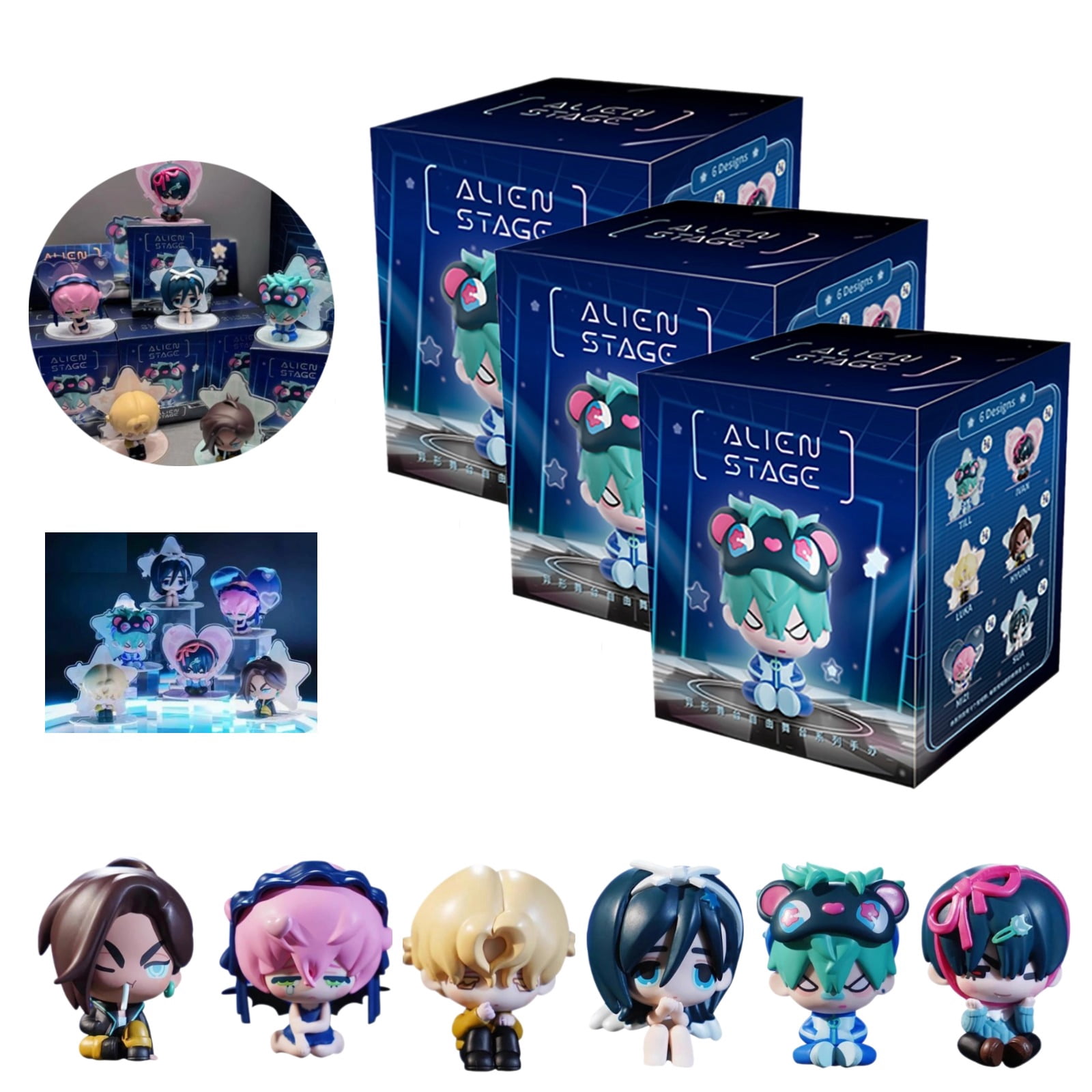3 Pack Alien Stage Collectible Blind Box – Random Character (Sitting ...