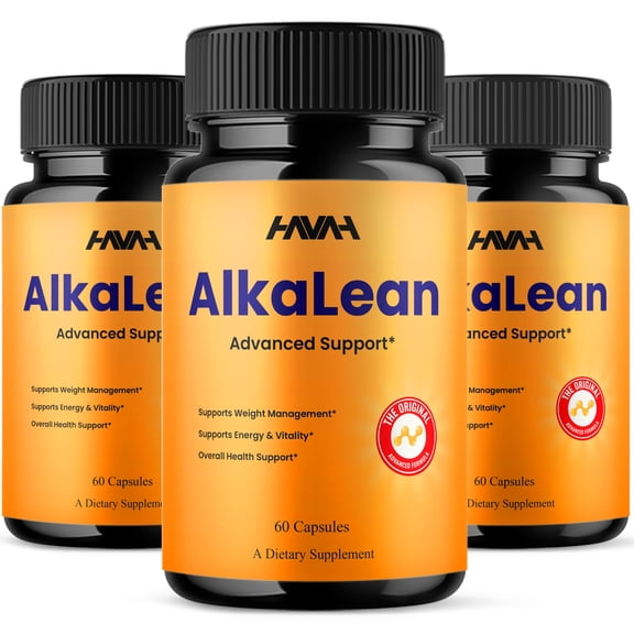 (3 Pack) AlkaLean Advanced Weight Management, Alka Lean Support (180 Capsules)