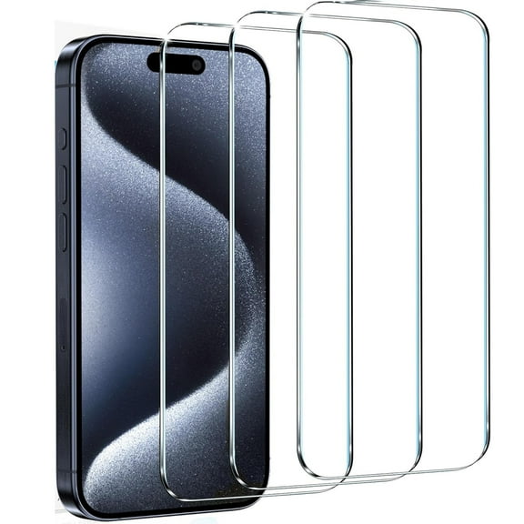 [3 Pack] Allytechgroup Premium Screen Protector for Apple iPhone 16, 9H Hardness Full Coverage, High Transparency, Easy to Install, Bubble-Free & Case-Friendly Tempered Glass Screen Protector