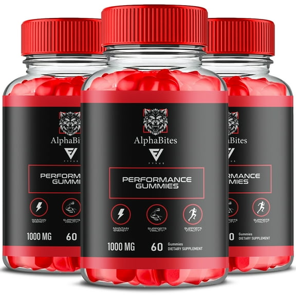 (3 Pack) Alpha Bites Gummies AlphaBites Advanced Formula Gummy (180 Gummies)