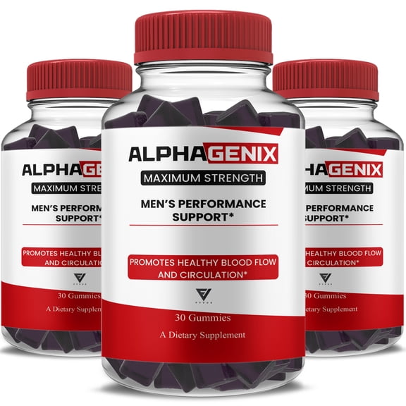 (3 Pack) Alpha Genix Male Support Gummies, AlphaGenix Supplement (90 Gummies)