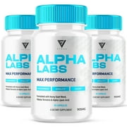 3 Pack Alpha Labs Max Performance Supplement AlphaLabs Pills 180 Capsules