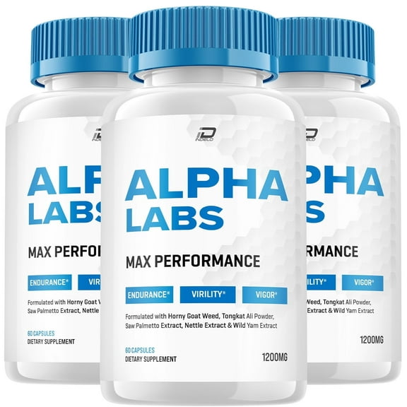 (3 Pack) Alpha Labs for Men Capsules, AlphaLabs Vitamin Complex Pills, Alpha Labs Official Formula, LabsAlpha Para Hombres Dietary Supplement, All Natural Support Formula Reviews (180 Capsules)