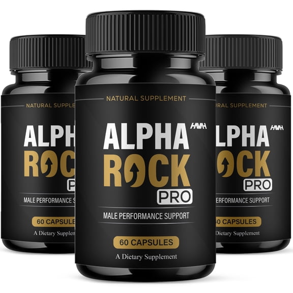 (3 Pack) Alpha Rock Pro Overall Support Capsules, Alpha Rock Supplement (180 Capsules)