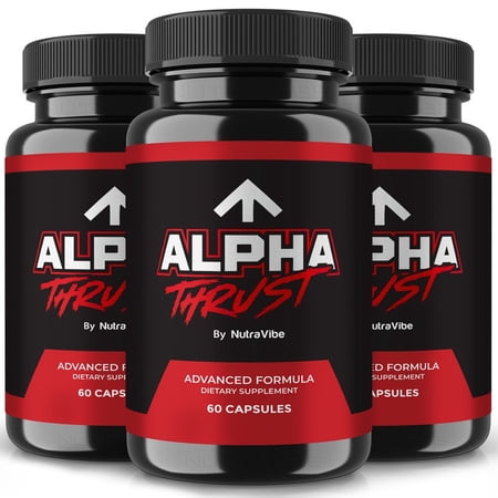 (3 Pack) Alpha Thrust – Original AlphaThrust Capsules with a Natural Daily Blend for Energy & Wellness | Clean, Gentle, Easy-to-Swallow Pills (180 Capsules)