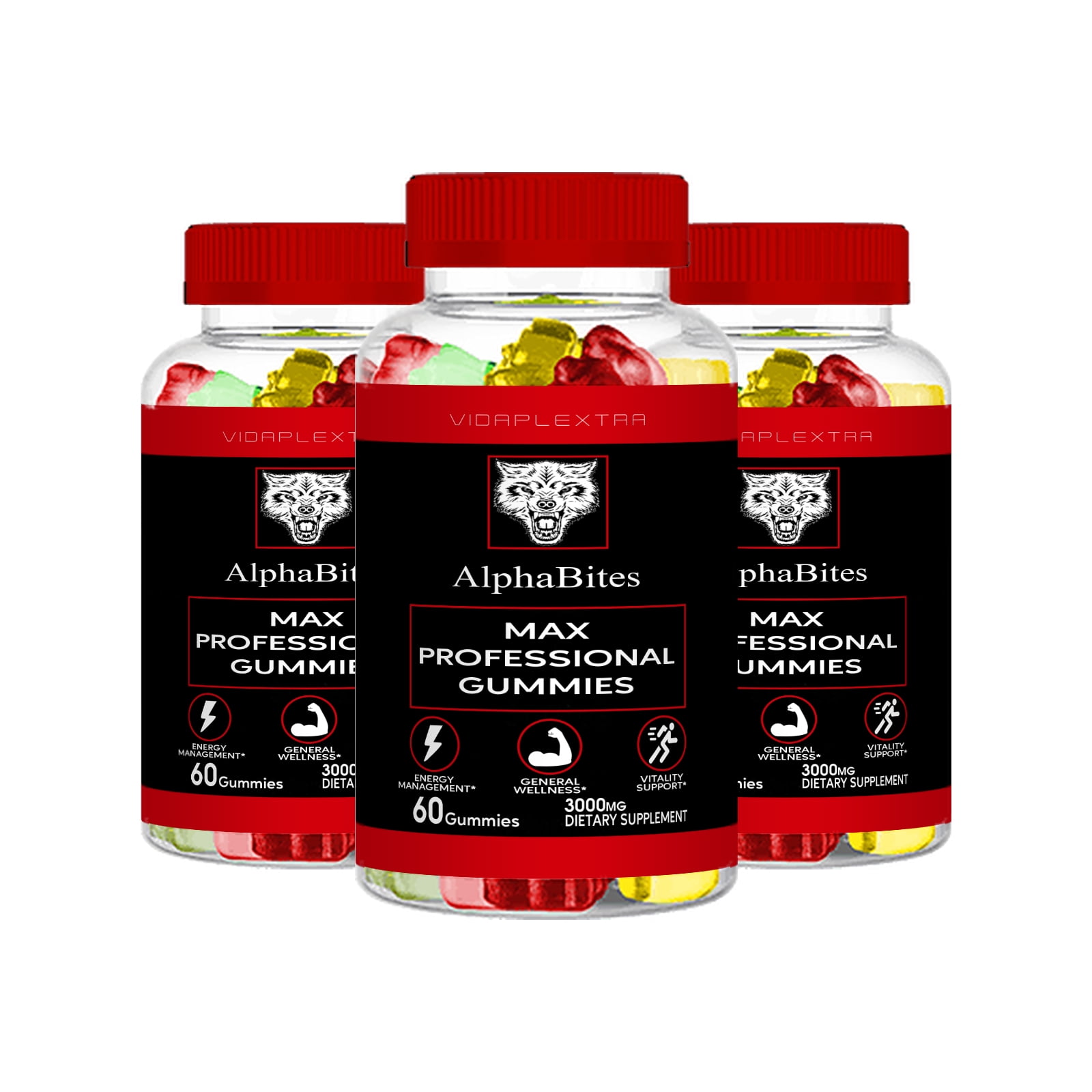 Alpha Bites Gummies Alphabites Advanced Formula Max Performance Gummies Reviews (3 Pack) AlphaBites - Alpha Bites Max Professional Gummies - Walmart.com