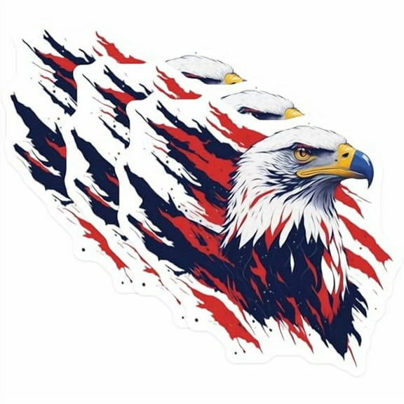 (3 Pack) American Eagle Decals - Patriotic Decals - USA Eagle Decal- 3 Inches On Longest Side - Easy Peel & Apply - Made in USA - 3MCS5525