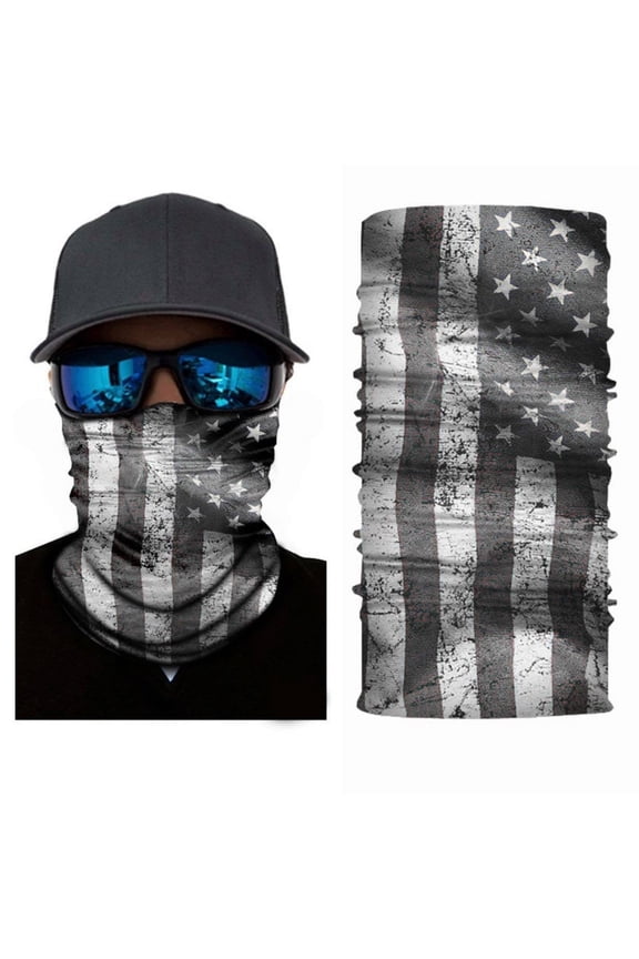 3 Pack American Flag Face Mask Neck Gaiter Headwear for Hiking Cycling & Outdoor Activities
