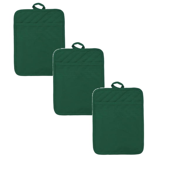 3-Pack-American Linen Pot Holders, Hot Pads, Table Pads for Kitchen and Dining Table, Non Slip Heat Resistant Hot Pot Holder