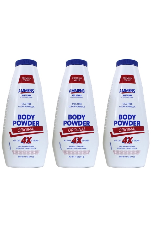 3 Pack - Ammens Powder Original 11oz Each