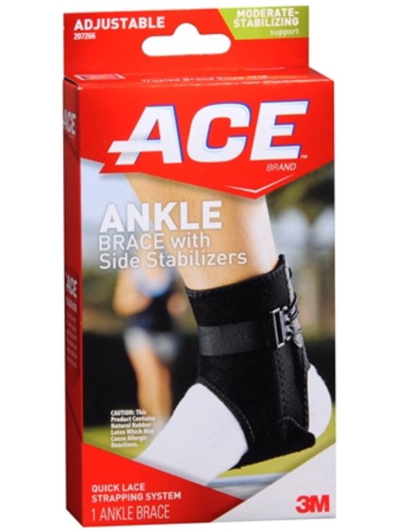 3 Pack - Ankle Br With Side Stabilizers One Size 1 Each