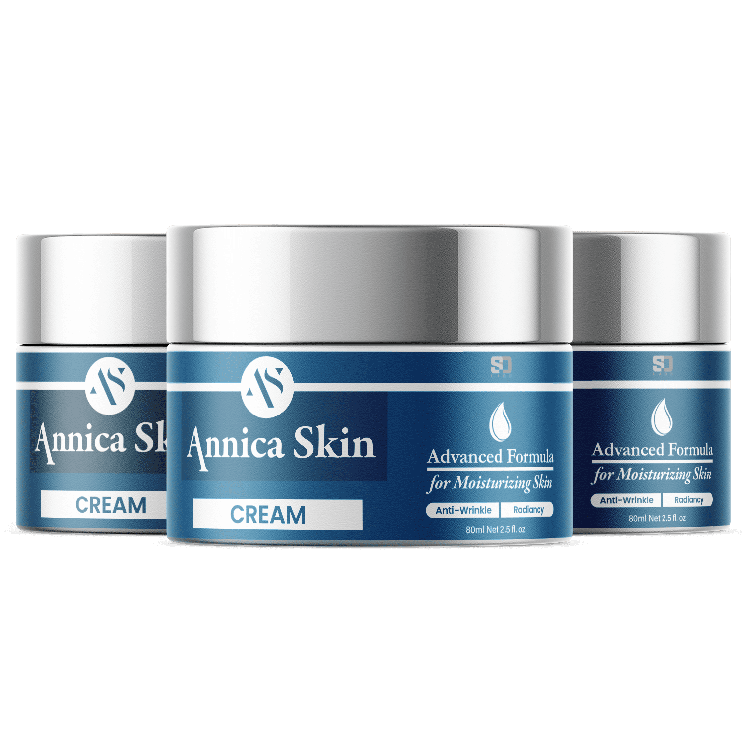 (3 Pack) Annica Skin - Anti-Aging Face Cream and Ageless Moisturizer - Ingredients for All Skin Types 7.5oz