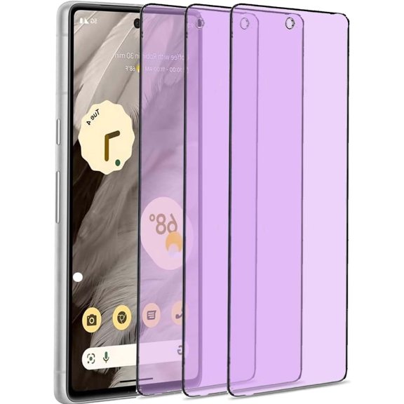 for 3 Pack Anti Blue Light Tempered Glass Screen Protector Compatible with Google Pixel 7.Eye Protection Film,No Bubbles, HD,9H, Full Coverage Blue Light Blocking Screen Protective