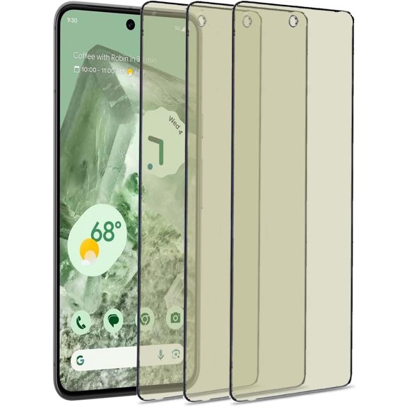 for 3 Pack Anti Blue Light Tempered Glass Screen Protector Compatible with Google Pixel 8.Eye Protection Film,No Bubbles, HD,9H, Full Coverage Blue Light Blocking Screen Protective Film