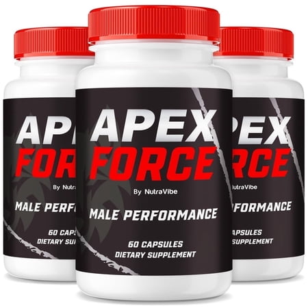 (3 Pack) Apex Force – Original ApexForce Formula with Ingredients to Help Maintain Lasting Energy, Support Performance & Daily Vitality | Just 2 Easy-to-Swallow Pills a Day (180 Capsules)