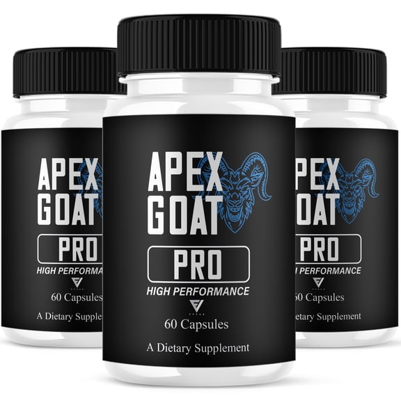 (3 Pack) Apex Goat Pro Male Performance Support, Apex Goat Pro Supplement (180 Capsules)