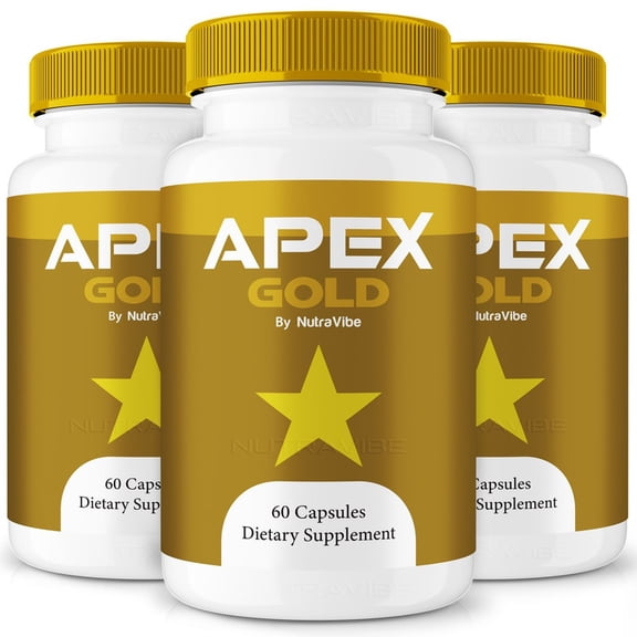 (3 Pack) Apex Gold Pills Daily Formula with a Natural Blend to Help Maintain Focus, Memory & Concentration | Clean, Gentle, Easy-to-Swallow Capsules for Everyday Sharpness (180 Capsules)